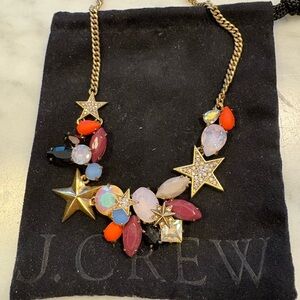 J. Crew Gold and Multicolor Star Necklace